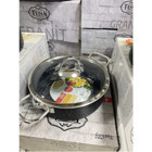 Tuna House No:20 Cam Kapaklı Granit 20 cm Basık Tencere