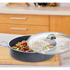 Eda Zeyna ZK-052 Cam Kapaklı Granit 24 cm Karnıyarık Tencere
