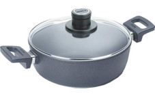 Primanova Woll D-WOLL824NL Cam Kapaklı Döküm 24 cm Basık Tencere