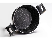 Cem Prestige Cam Kapaklı Granit 20 cm Basık Tencere