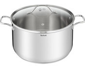 Tefal Intuition Cam Kapaklı Çelik 30 cm Derin Tencere