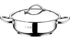 Oms Collection Paslanmaz Çelik 26 cm Basık Tencere