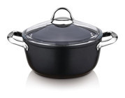 Saflon 3622 Cam Kapaklı Döküm 22 cm Derin Tencere