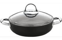 Saflon SF8632TT Cam Kapaklı Döküm 32 cm Basık Tencere