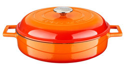 Lava Edition Demir Döküm 28 cm Basık Tencere Turuncu