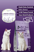 Mi Cat Lavanta Kokulu Topaklanan İnce Taneli Bentonit Kedi Kumu 20 lt