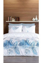 Jolly Home Kumsal Pamuk-Polyester 160x220 cm Çarşaflı Çiçekli Tek Kişilik Nevresim Takımı Lacivert