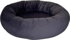 Pet Comfort Ortopedik Yıkanabilir Tek Fonksiyonlu 100 cm Simit Kedi Yatağı Siyah