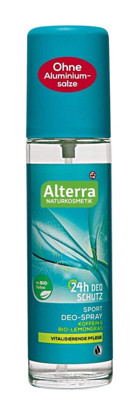 Alterra Limon Otu Ve Kafein Pudrasız Organik Sprey Unisex Deodorant 75 ml