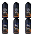 Nivea Deep Dimension Espresso Pudrasız Ter Önleyici Antiperspirant Roll-On Erkek Deodorant 6x50 ml