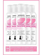 Watsons Invisible Fresh Women Ter Önleyici Antiperspirant Sprey Kadın Deodorant 5x150 ml