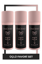 Aqua Di Polo Omodeo Pudrasız Sprey Kadın Deodorant 3x150 ml
