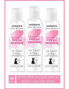 Watsons Fresh Women Pudrasız Antiperspirant Sprey Kadın Deodorant 3x150 ml