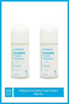 Watsons Invisible Fresh Pudrasız Antiperspirant Roll-On Kadın Deodorant 2x50 ml