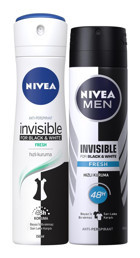 Nivea Black & White Fresh Pudrasız Antiperspirant Sprey Unisex Deodorant 2x150 ml