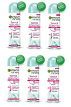 Garnier Termal Koruma Pudrasız Ter Önleyici Antiperspirant Sprey Kadın Deodorant 6x150 ml