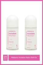 Watsons Invisible Pudrasız Ter Önleyici Antiperspirant Roll-On Kadın Deodorant 2x50 ml