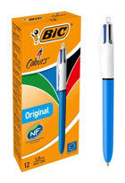 Bic 4 Colours Original Plastik 4 Renkli 1.0 mm Çok Renkli 12'li Tükenmez Kalem Seti
