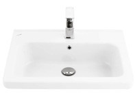 Creavit İpek Ip060 Klasik Tekli 60 cm Seramik Tezgah Üstü Dikdörtgen Lavabo Beyaz
