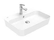 Creavit Loop Lp061 Klasik Tekli 60 cm Seramik Tezgah Üstü Dikdörtgen Lavabo Beyaz