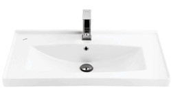 Creavit Sera Tf185 Klasik Tekli 85 cm Seramik Seramik Dikdörtgen Lavabo Beyaz
