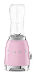 Smeg PBF01PKEU 600 ml Plastik Hazneli Kişisel Çift Bıçaklı Büyük Smoothie Blender Pembe