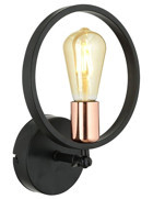 Apliqa Fancy Tekli Metal LED Aplik Siyah