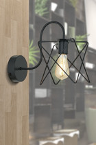Apliqa Mondi Tekli Metal LED Aplik Siyah