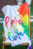 Red Palm Love is Love Pamuklu Plaj Havlusu Çok Renkli