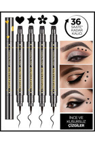 Rowenarose Suya Dayanıklı Mat Siyah İnce Uçlu Likit Eyeliner