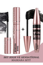 Rowenarose Lash Extension High 2'li Hacim Veren-Uzunluk Veren Lifting Etkili Siyah Maskara