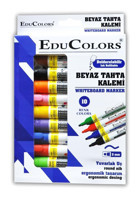 Edu Colors 10'lu Doldurulabilir Silinebilir Renkli Tahta Kalemi