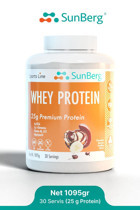 SunBerg Premium Muz Çikolata Vegan Whey Protein Protein Tozu 1.09 kg