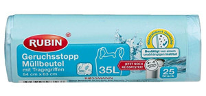 Rubin Orta Boy 54x63 cm Çöp Poşeti 25 Adet Mavi