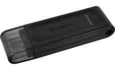 Kingston DataTraveler 70 USB 3.2 USB Type C 64 GB Flash Belek Siyah