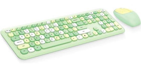 Microcase AL4185 Sessiz Yeşil Kablosuz Klavye Mouse Seti