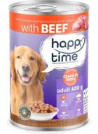 Happy Time Biftekli Parça Etli Yetişkin Köpek Maması 6 x 400 gr 6'lı