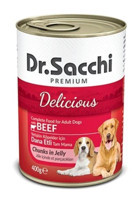 Dr.sacchi Premium Sığır Etli Jöleli-Parça Etli Yetişkin Köpek Maması 400 gr Tekli