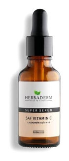 Herbaderm Super Saf Vitamin C C Vitaminli Canlandırıcı Kırışıklık Karşıtı Jel Yüz Serumu 30 ml