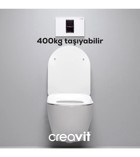 Creavit Terra Set Seramik Kanallı Gömme Duvara Sıfır Asma Klozet Beyaz