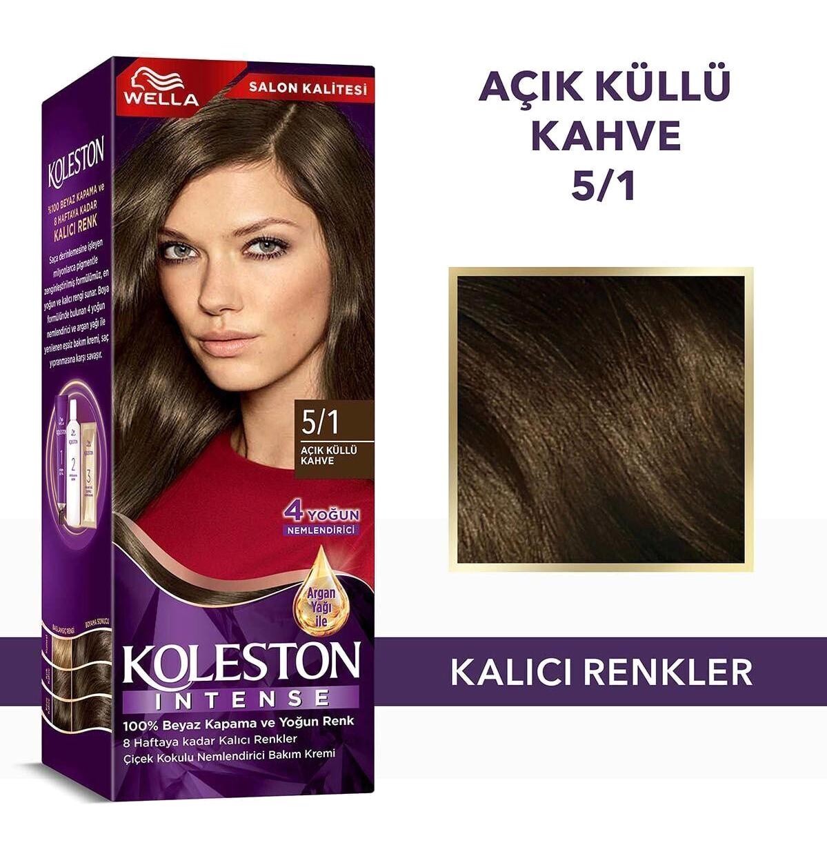 Wella Koleston Intense 5.1 Ekstra Küllü Kahve Krem Saç Boyası 50 ml