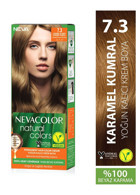 Nevacolor Natural Colors 7.3 Karamel Kumral Krem Saç Boyası 50 Ml