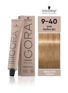 Schwarzkopf Igora Royal 9.40 Sarı Doğal Bej Krem Saç Boyası 60 ml