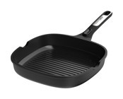 Berghoff Leo Phantom Plastik Saplı Alüminyum 26 cm Grill Tava Siyah