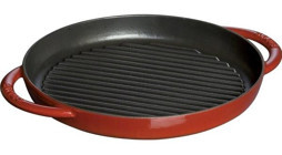 Staub Döküm Saplı Demir Döküm 26 cm Grill Tava Kırmızı