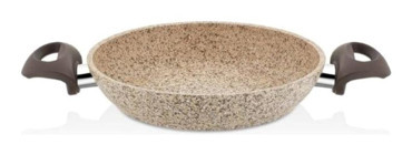 Falez Casa Milano Plastik Saplı Alüminyum Döküm 22 cm Sahan Tava Krem