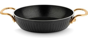 Lines Maya Metal Saplı Seramik 20 cm Sahan Tava Siyah