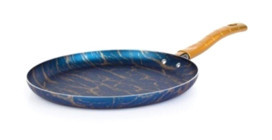 Acar 17052 Ahşap Saplı Granit 26 cm Krep Tava Mavi
