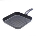 Moneta Etnea Plastik Saplı 28x28 cm Grill Tava Siyah