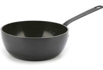 Greenpan Craft Çelik Saplı Seramik 20 cm Wok Tava Siyah